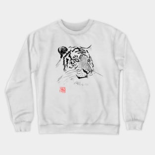 white tiger Crewneck Sweatshirt